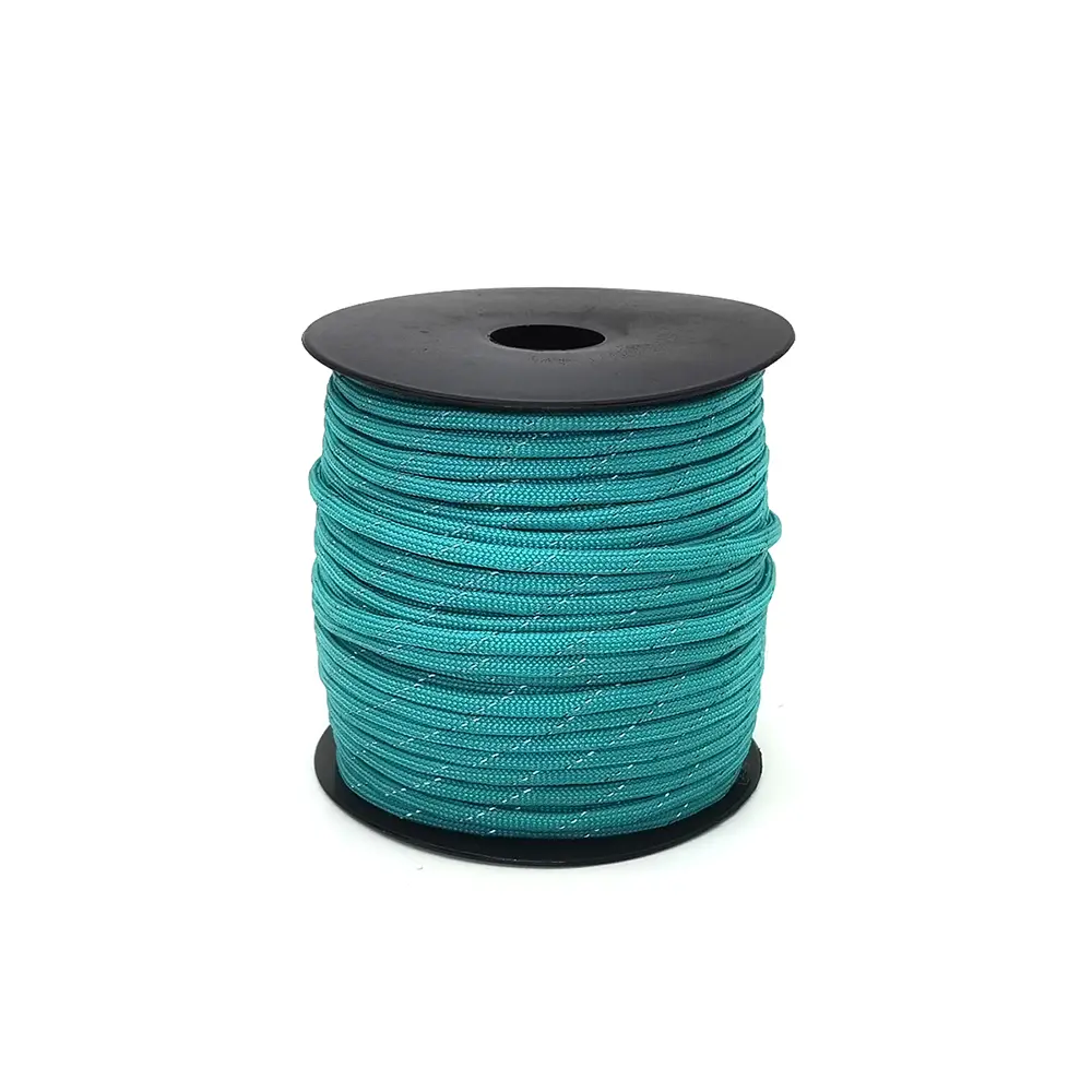 100meters Reflective Paracord Rope Dia.4mm for Survival Parachute Cord Lanyard Camping Climbing Camping Rope Hiking Clothesline