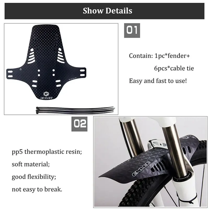1/2PCS Bike Fenders Front/Rear Tire Wheel Universal Mudguard Mtb Road Bike Wings Mud Guard Cycling Accessories Bicycle Fender