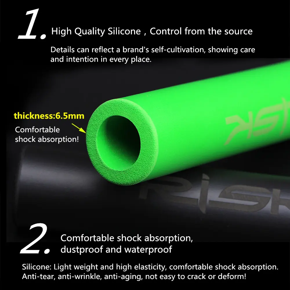 RISK Bike Bicycle Grips Handlebar Grips Ultralight Anti-skid Soft BMX MTB Bike Handle Cuffs Cover Bike Part Cycling Accessories