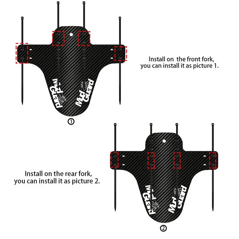 1 PC Colorful Bicycle Fenders Front Rear Common Mudguard MTB Mud Guard Wings Cycling Accessories Road Bike Protective Parts
