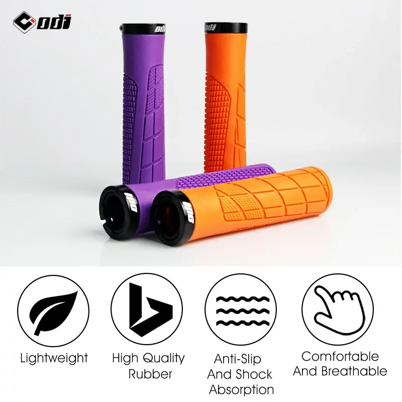 ODI Bicycle Handlebar Grip Lock On Mountain Bike Grip Soft Rubber MTB Cuffs 22.2mm Bicycle Handle Cover Non-slip Bike Handle