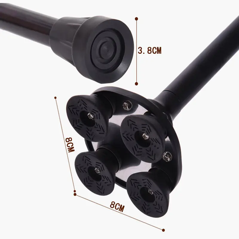 Non-slip Walking Sticks For The Elderly Retractable Aluminum Alloy Multifunctional Cane With Led Light Old Men Crutch
