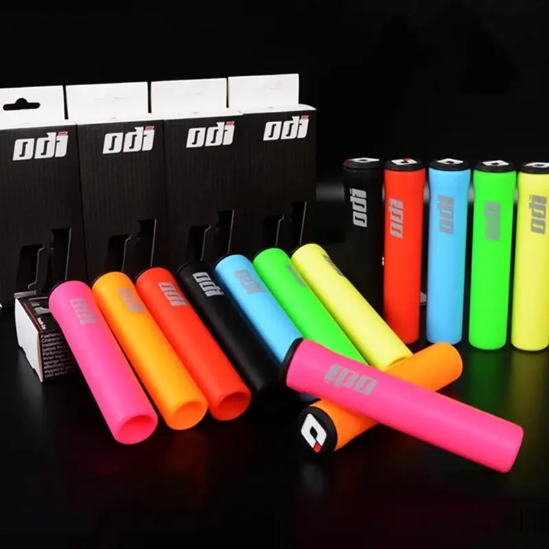 2PCS ODI MTB Grips Silicone Bicycle Handlebar Cover Soft Shock Absorbing Mountain Bike Handles Cuff MTB BMX Handlebar Fist Bike