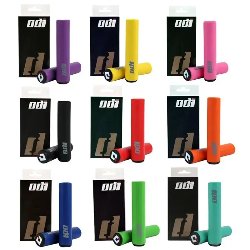 2PCS ODI MTB Grips Silicone Bicycle Handlebar Cover Soft Shock Absorbing Mountain Bike Handles Cuff MTB BMX Handlebar Fist Bike