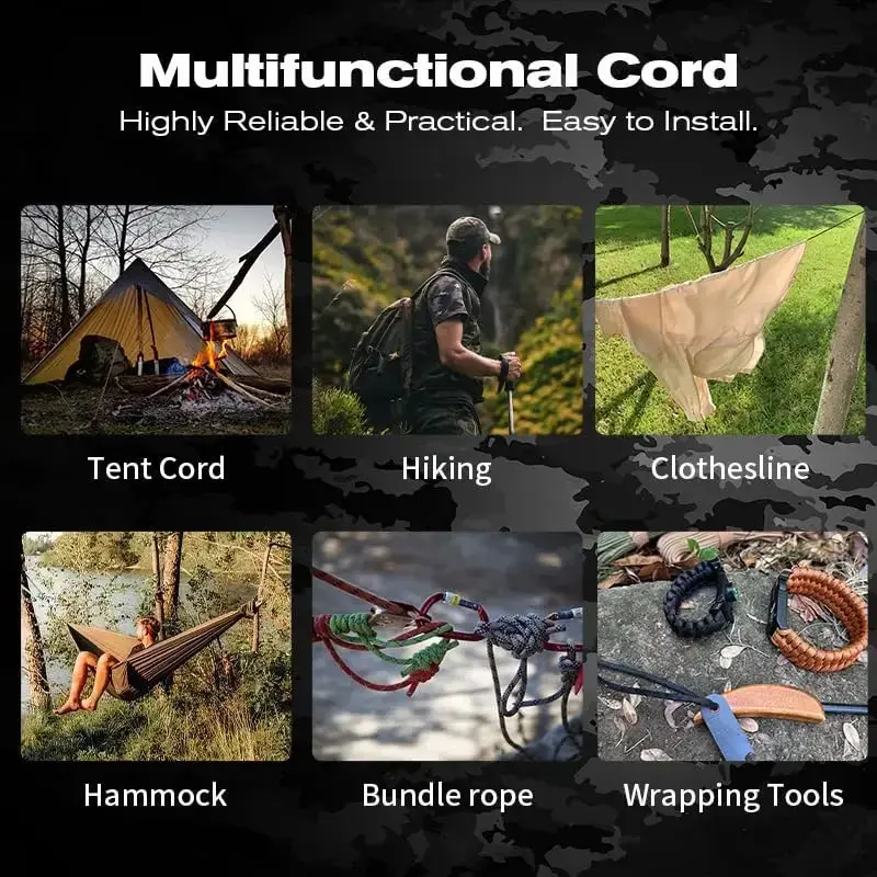 550 Paracord 5 15 30 M Dia.4mm 7-Cores Cord Parachute Rope Camping Accessories Outdoor Lanyard For Hiking Survival