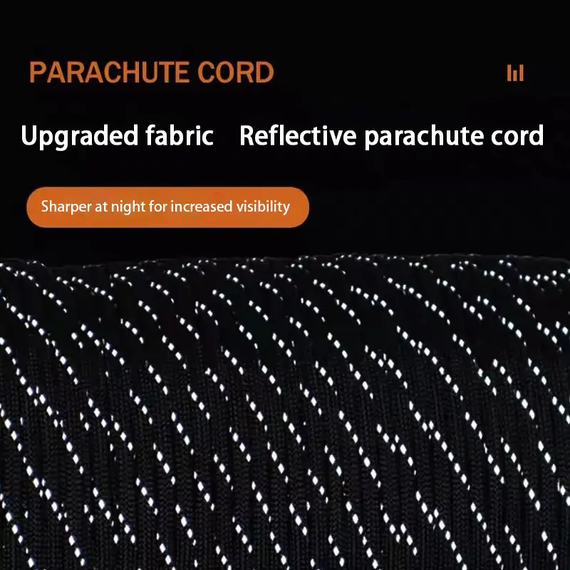 Reflective Paracord Military 7 Strand 4mm 550 Tactical Parachute Cord Camping Tent Lanyard DIY Bracelet Weaving Rope