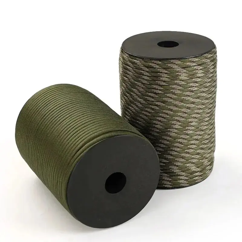 100m 550 Military Standard 9-Core Paracord Rope 4mm Outdoor Parachute Cord Survival Umbrella Tent Lanyard Camping Strap
