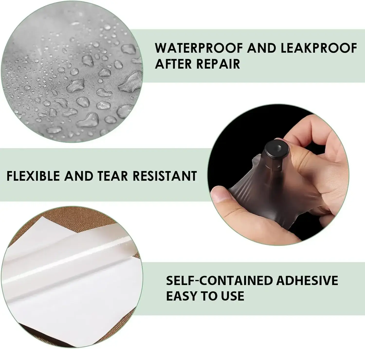 Waterproof Transparent TPU Repair Tape for Airbed Mattress Tent Bounce Exercise Ball Kayak Swimming Pool Float -Durable Leak Fix