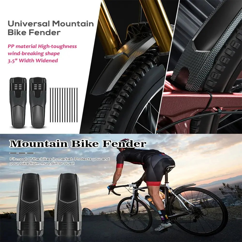 1/2PCS ENLEE Bike Hard Shell Fender Bicycle Front Rear Tire Wheel Mudguard MTB Bicycle Mud Guard Fender Cycling Part Accessories