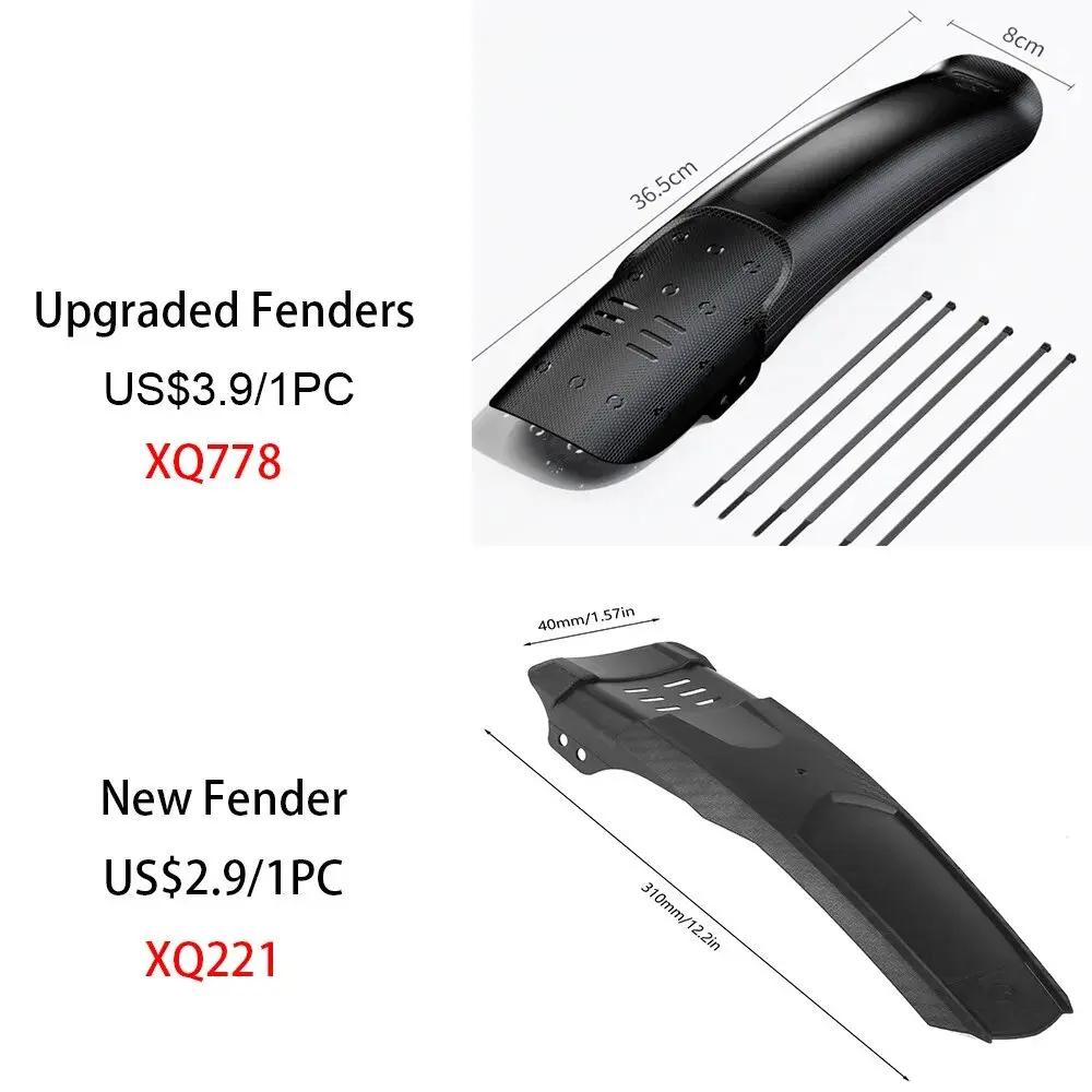 1/2PCS ENLEE Bike Hard Shell Fender Bicycle Front Rear Tire Wheel Mudguard MTB Bicycle Mud Guard Fender Cycling Part Accessories