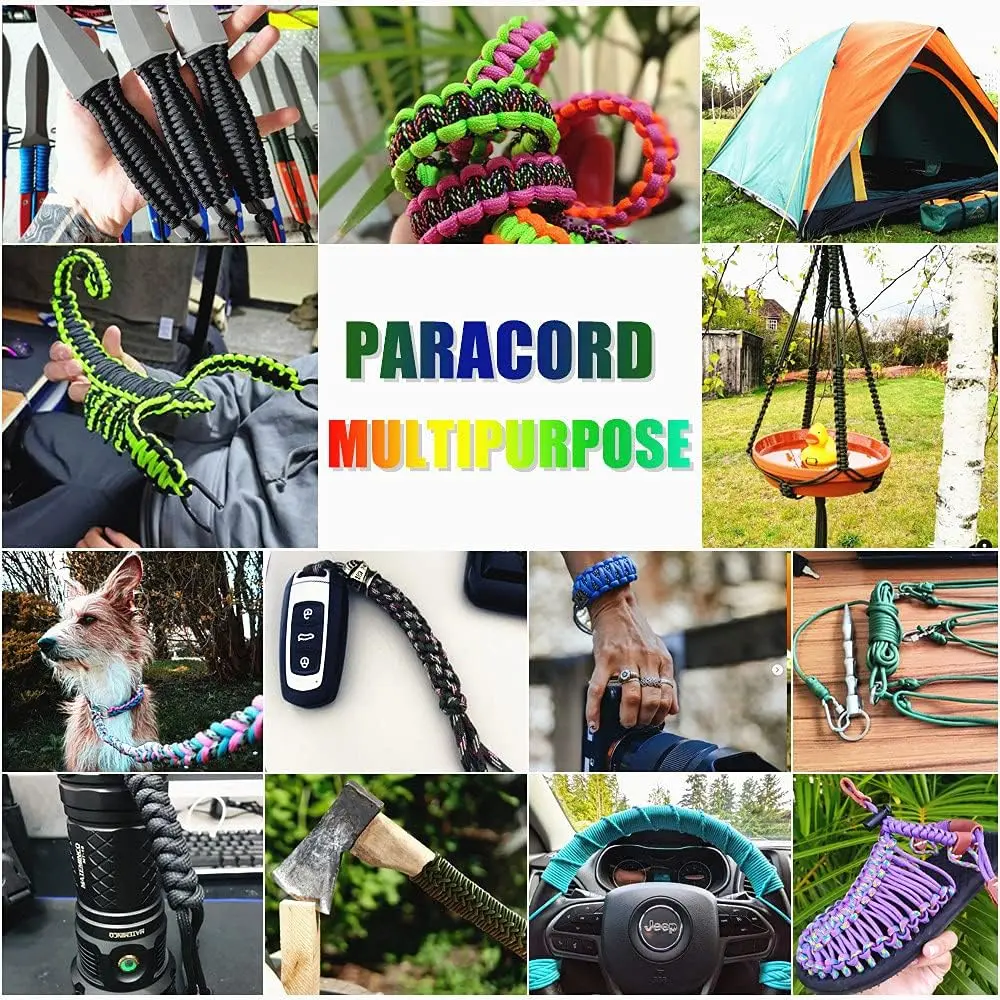 DIY Paracord Jig Set Craft Bracelets Lanyard Weaving Maker Wooden Frame-Paracord Braiding Adjustable Length Tool Kit