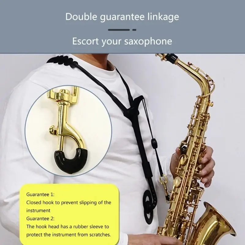 Alto/Soprano/Tenor Saxophone Double Shoulder Straps Sax Protections Neck Lanyard Woodwind Musical Instrument Accessories