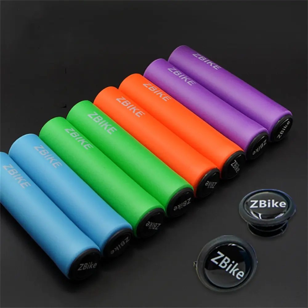 1Pair Silicone Cycling Bicycle Grips Outdoor MTB Mountain Bike Handlebar Grips Cover Anti-slip Strong Support Grips Bike Part