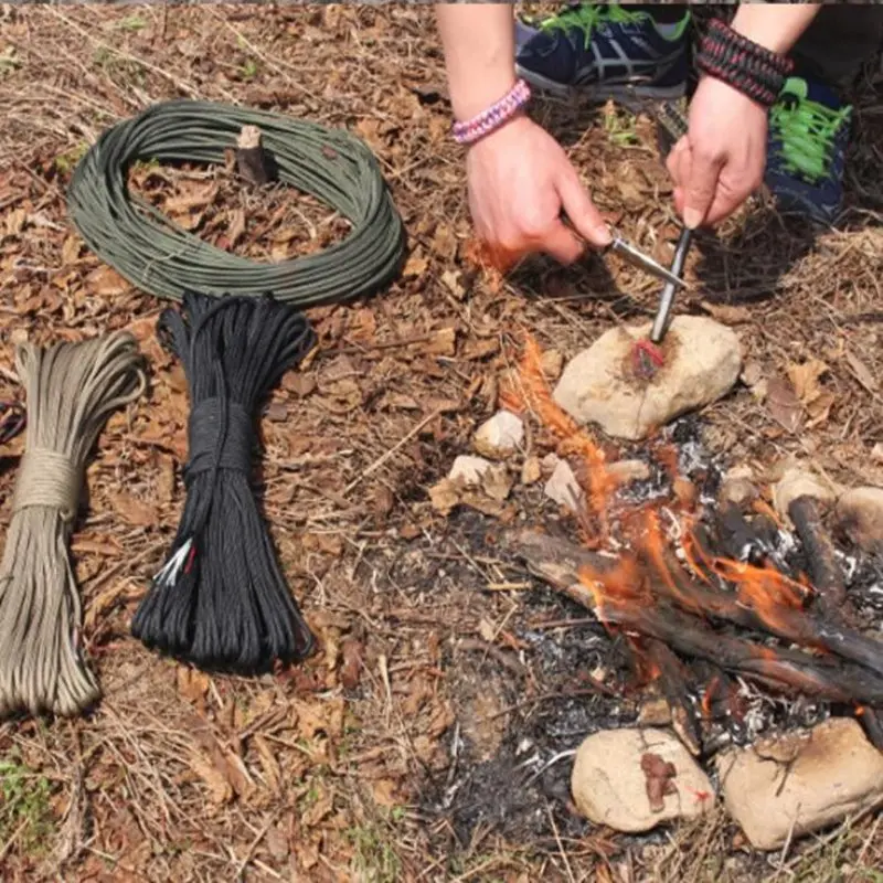 Noble Eagle 25FT 7.5M 550 10-core paracord 4mm outdoor Camping Survival tool PE fire rope fishing cotton line Parachute Hiking