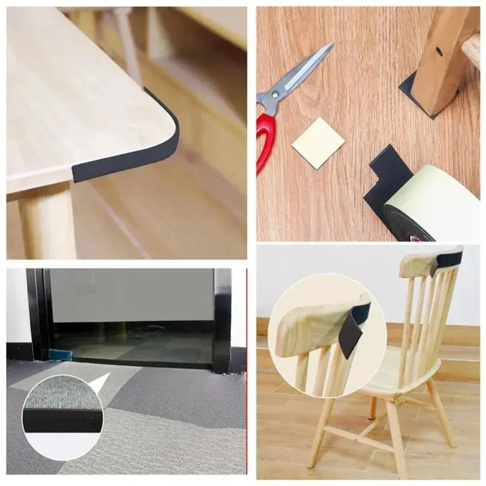 10M EVA Black Sponge Self-adhesive Door and Window Sealing Strip, Sound Insulation, Waterproof and Anti-collision Sealing Strip