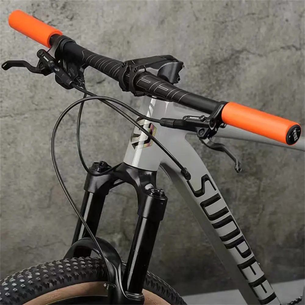 1Pair Silicone Cycling Bicycle Grips Outdoor MTB Mountain Bike Handlebar Grips Cover Anti-slip Strong Support Grips Bike Part