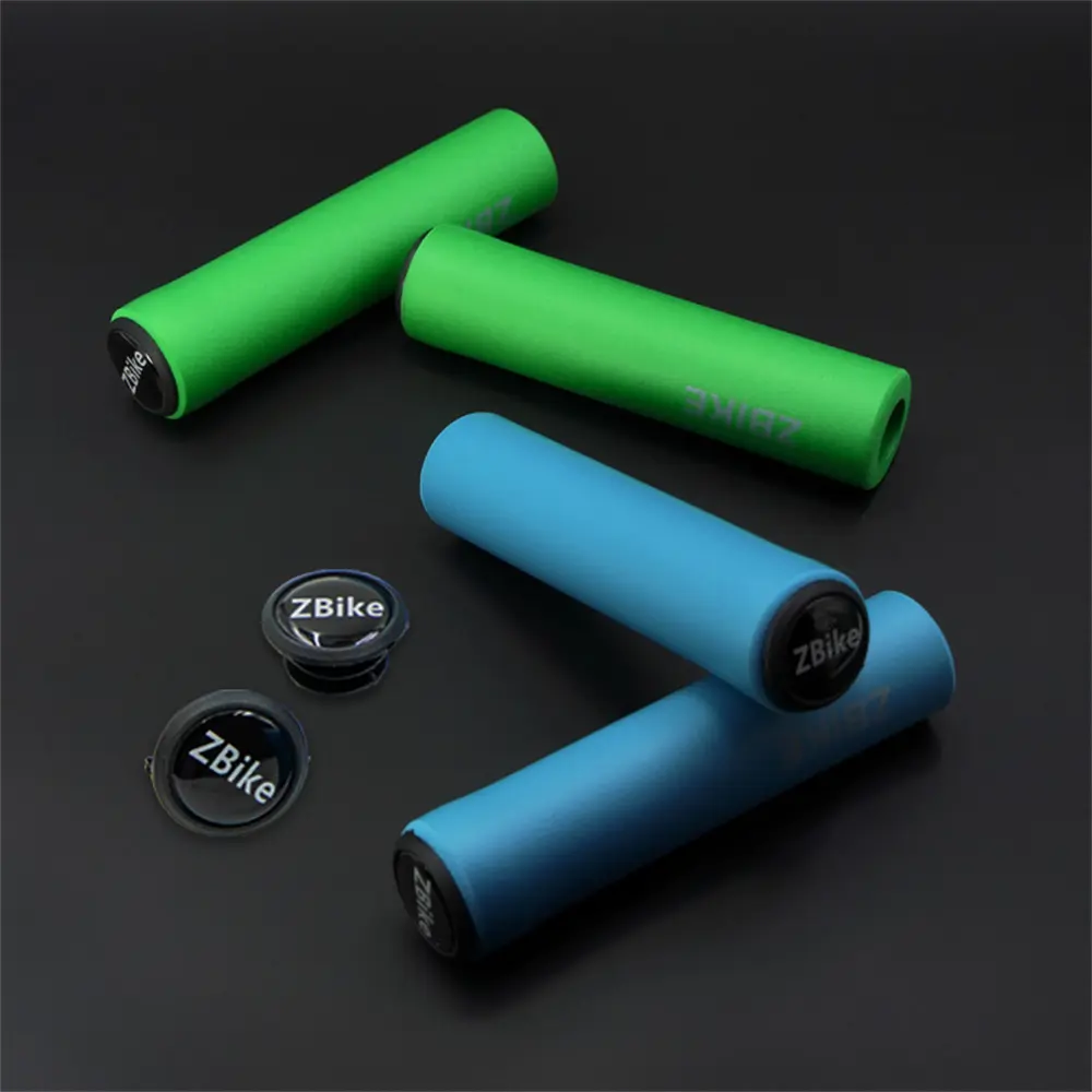 1Pair Silicone Cycling Bicycle Grips Outdoor MTB Mountain Bike Handlebar Grips Cover Anti-slip Strong Support Grips Bike Part