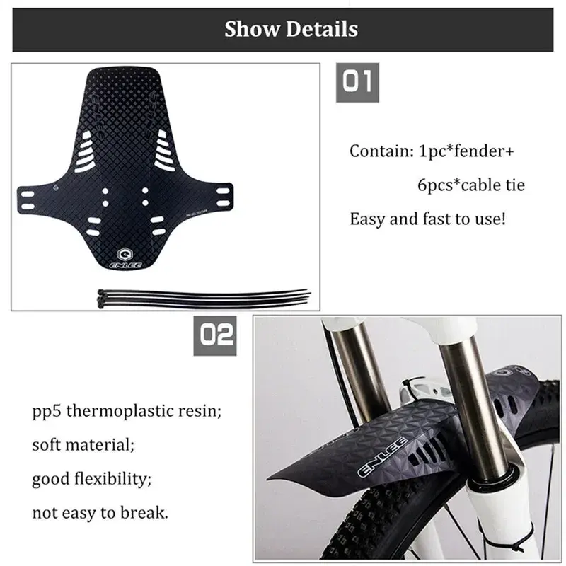 2PCS Bicycle Fender For Front Rear Tire Wheel Universal Mudguard Mtb Road Bike Wings Mud Guard Cycling Accessory Bike Fenders