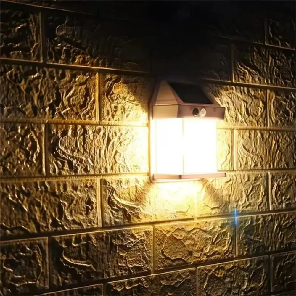 Outdoor Solar Wall Lamp 3 Lighting Modes Intelligent solar garden lights Waterproof Courtyard Decoration Lighting Night Lights