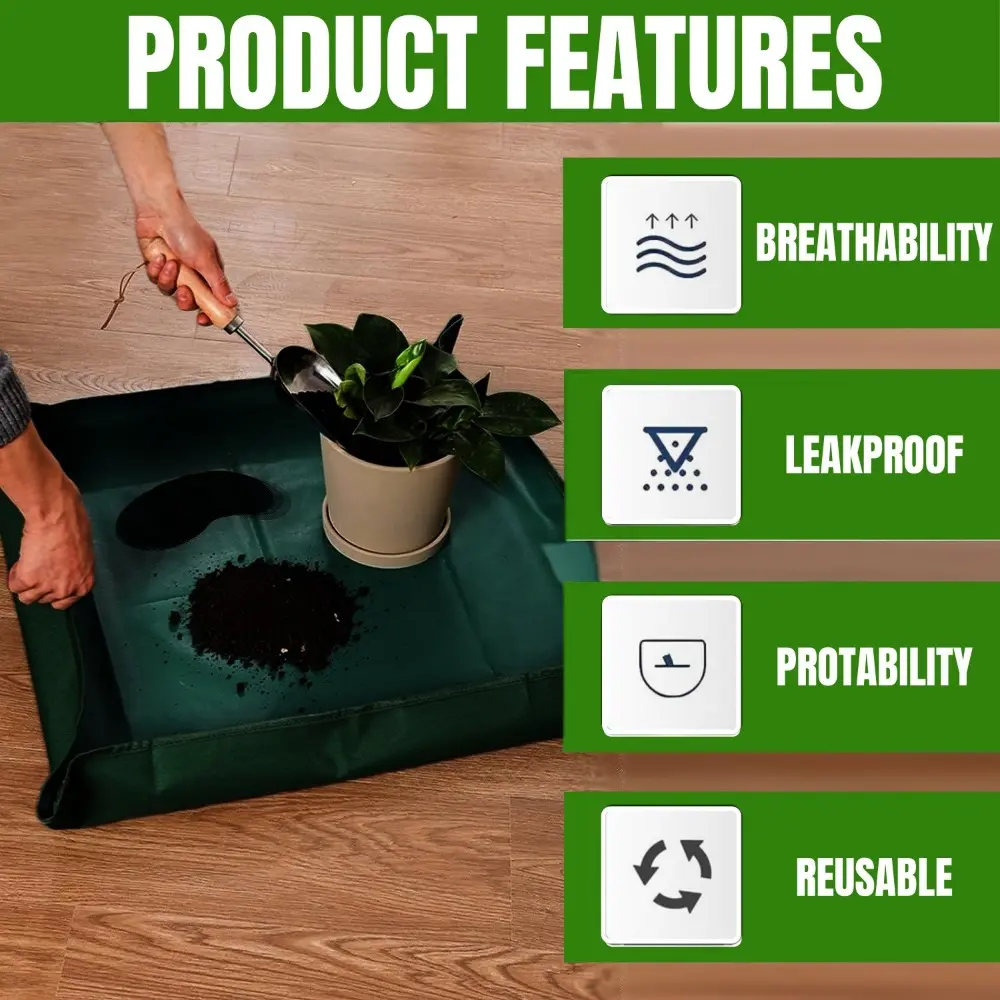 20-100PCS Flower Pot Hole Mesh Pad Prevent Soil Loss Breathable Gasket Round Flower Plant Pot Bottom  Anti Leak Proof Soil Mat