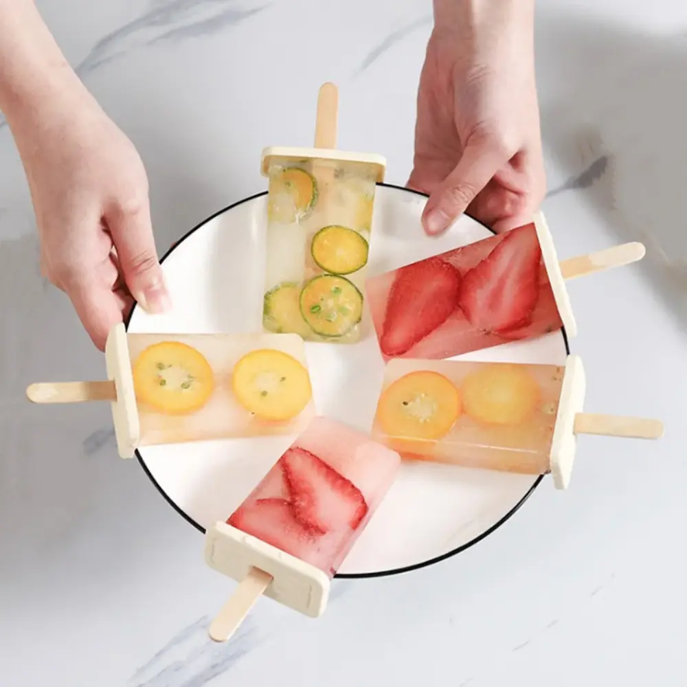 9/4hole Ice Cream Maker Plastic Homemade Ice Box DIY Ice-lolly Mold Kitchen Popsicle Making Gadgets Custom Ice Cube Machine