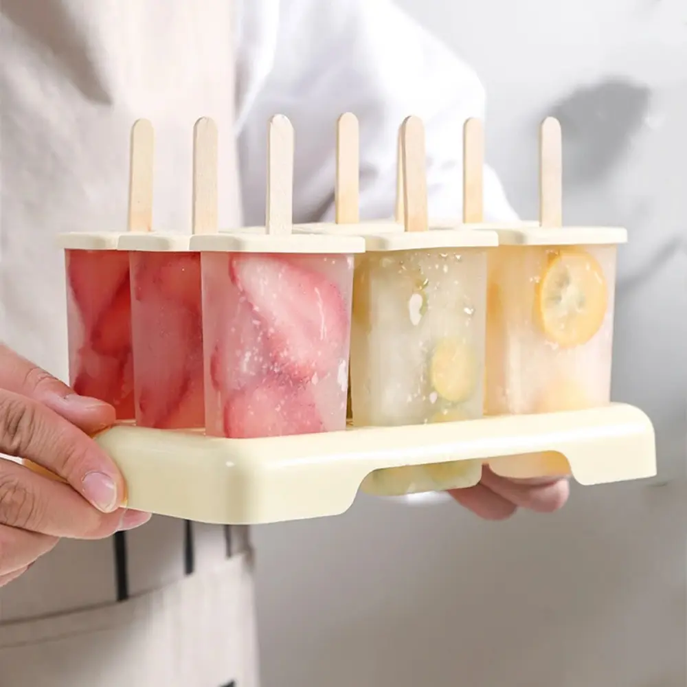 9/4hole Ice Cream Maker Plastic Homemade Ice Box DIY Ice-lolly Mold Kitchen Popsicle Making Gadgets Custom Ice Cube Machine