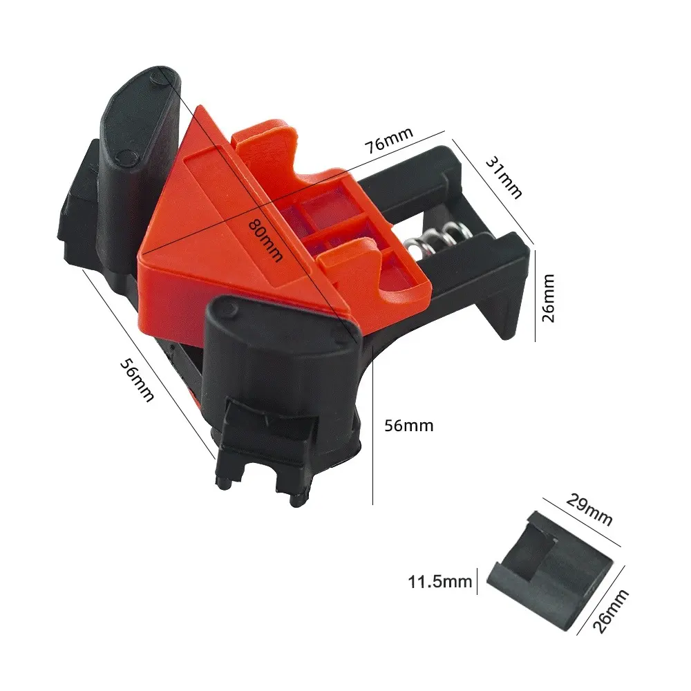 8pcs-1pcs 90 Degree Woodworking Corner Clamps Quick Adjustable Spring Clamp Ffor Woodworking Frames Home Punching Installer Tool