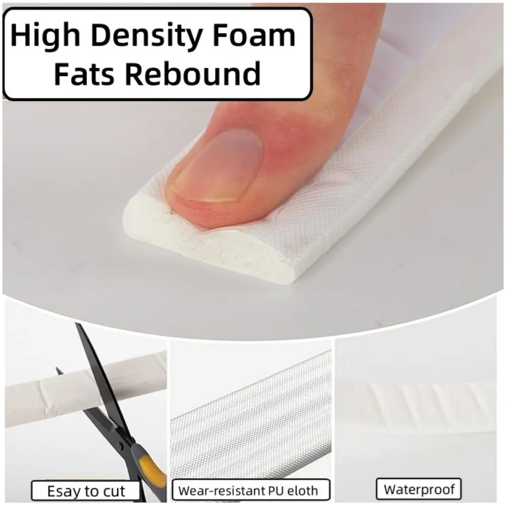 2M Window Seal Strip Foam Sound Insulation Door Bottom Windproof Strip Door Window Gap Insect Proof Acoustic Foam Filler Strip