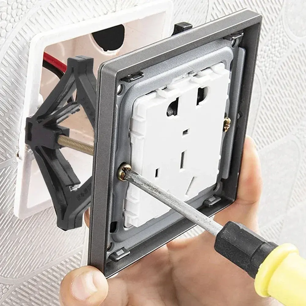 50-1PCS Type 86 Cassette Repairer Dark Wall Switch Bottom Box Fixed Support Rod Switch Socket Replacement Repair Box Support Rod