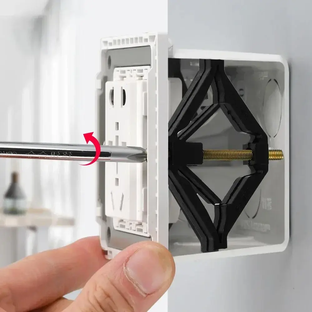 50-1PCS Type 86 Cassette Repairer Dark Wall Switch Bottom Box Fixed Support Rod Switch Socket Replacement Repair Box Support Rod
