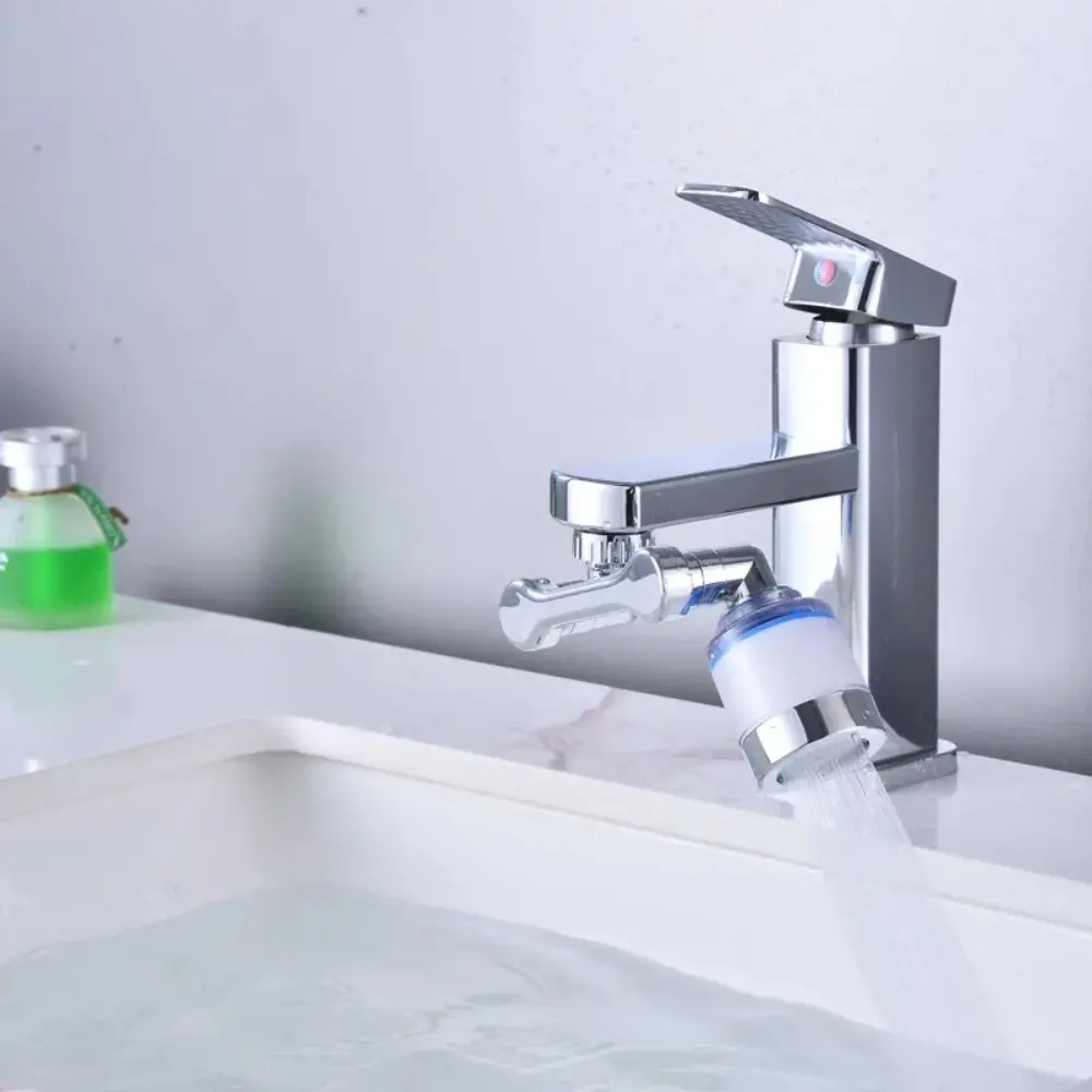 New Swivel Faucet Water Filter Remove Chlorine Heavy Metals Filtered Showers Head Soft Hard Water Bath Filtration Purifier 1080°