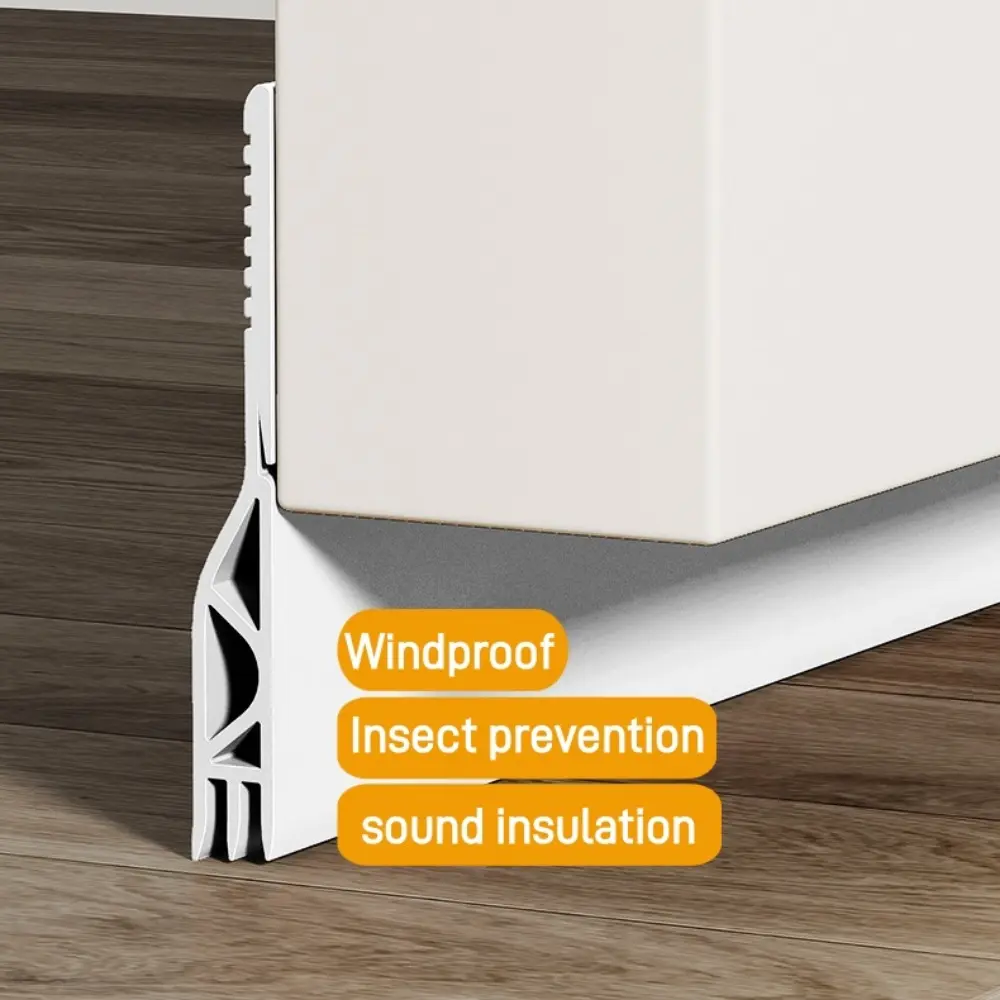 Door Gap Sealing Strip TPE Soundproof Windproof Door Bottom Water Barrier Strip Self Adhesive Door Bottom Special Filling Strip