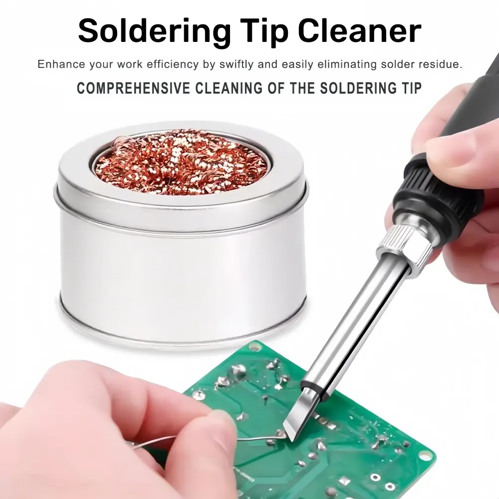 Soldering Iron Tip Cleaner Cleaning Solder Iron Tip Nozzle Desoldering Copper Wire Cleaning Ball for Cleaning Soldering Irons