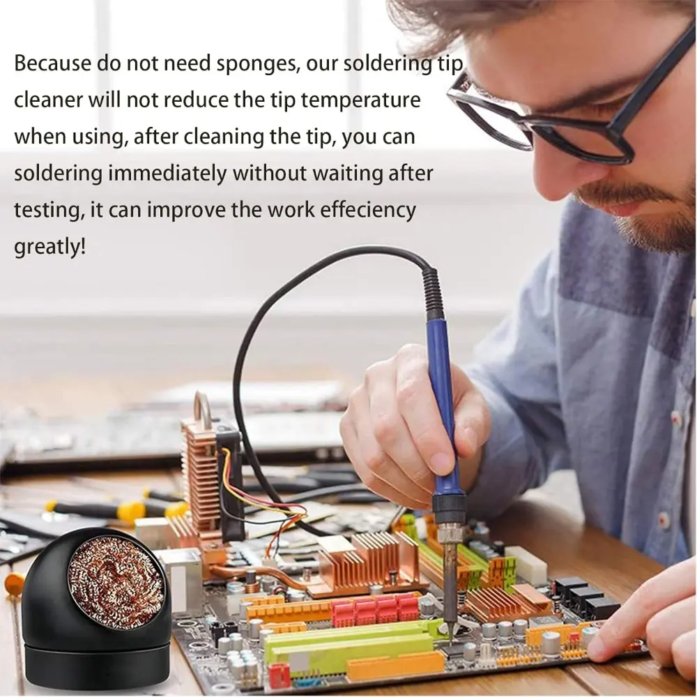 Soldering Iron Tip Cleaner Cleaning Solder Iron Tip Nozzle Desoldering Copper Wire Cleaning Ball for Cleaning Soldering Irons