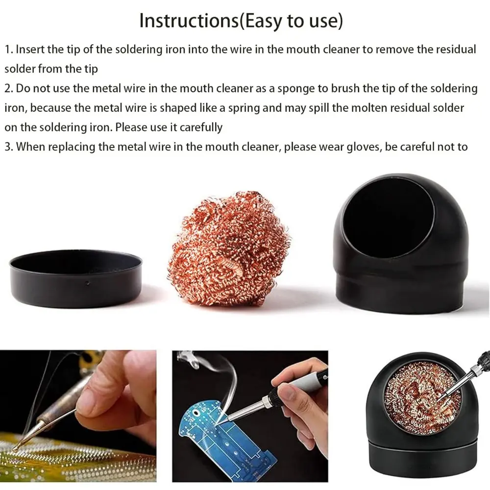 Soldering Iron Tip Cleaner Cleaning Solder Iron Tip Nozzle Desoldering Copper Wire Cleaning Ball for Cleaning Soldering Irons