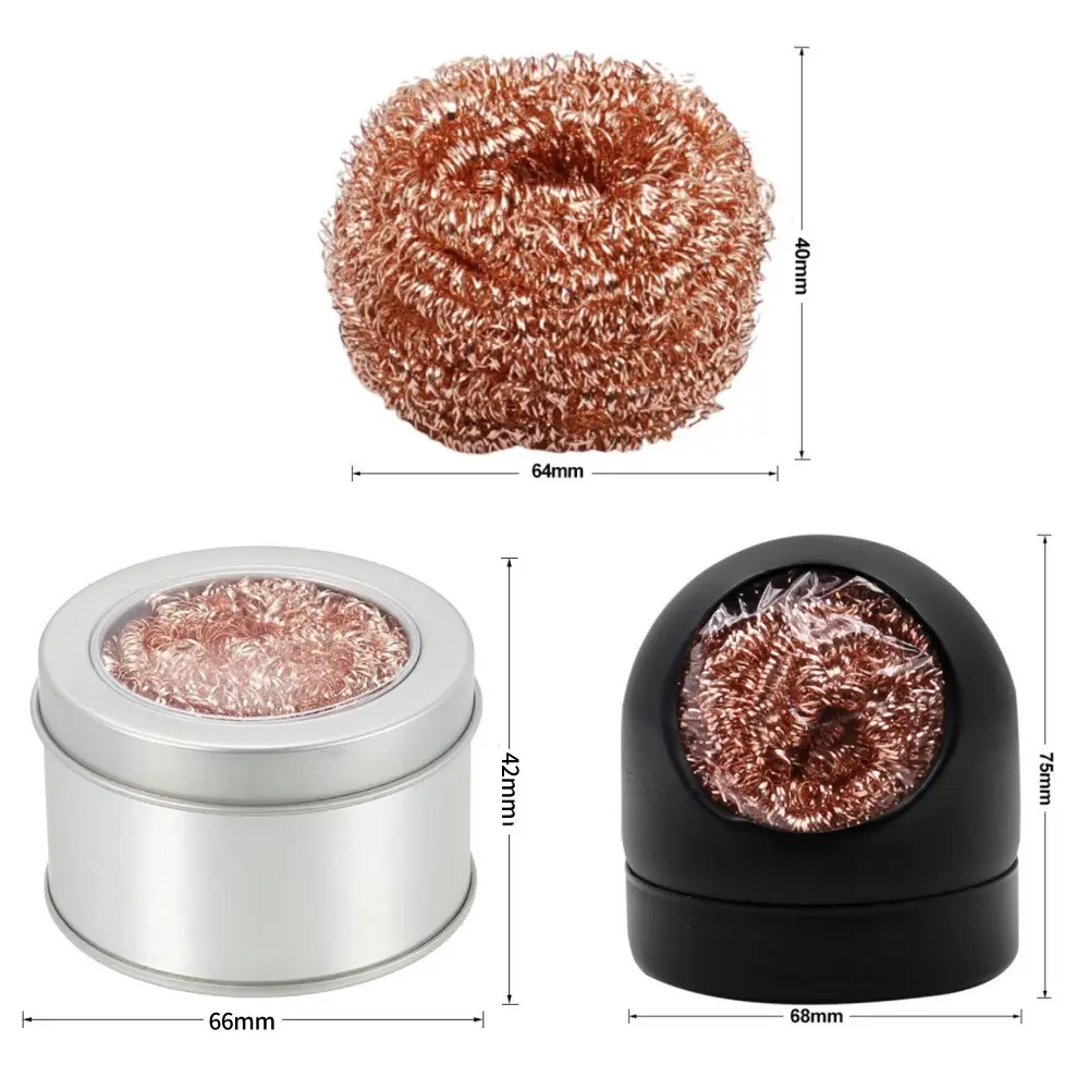 Soldering Iron Tip Cleaner Cleaning Solder Iron Tip Nozzle Desoldering Copper Wire Cleaning Ball for Cleaning Soldering Irons