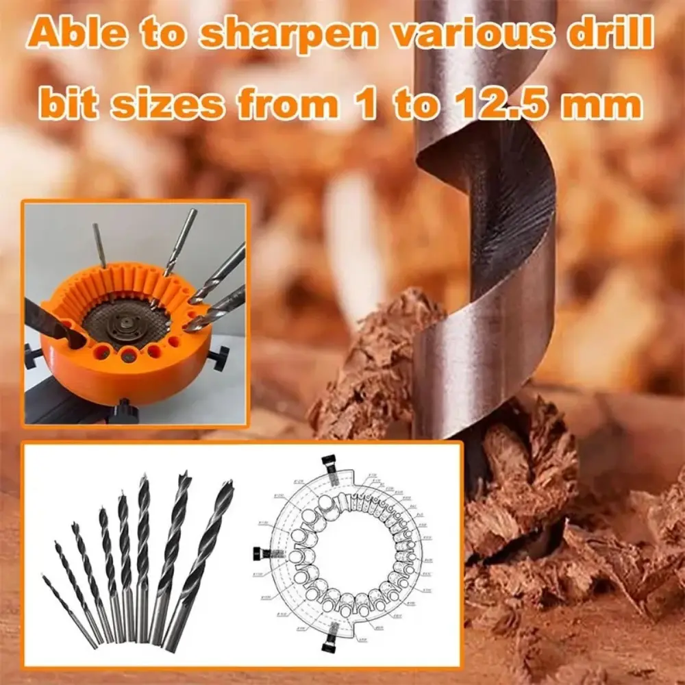 2-13mm Drill Bit Grinder Electric Tool Parts Suitable for Angle Grinder Portable Multi Specification Drill Bit Grinding Tool