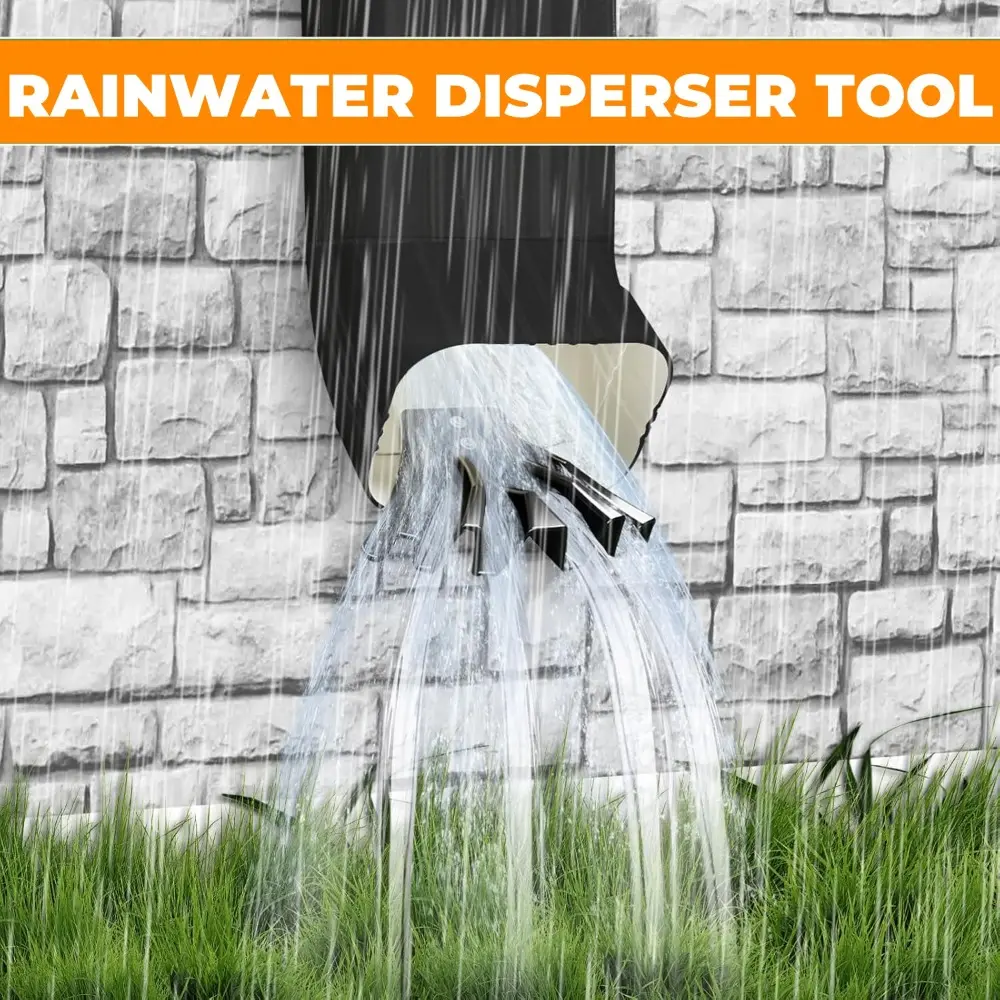 Gutter Downspout Diverters Rust Proof Gutter Downspout Extend Rainwater Dispersal Tool for House Lawn Farmhouse Backyard Yard