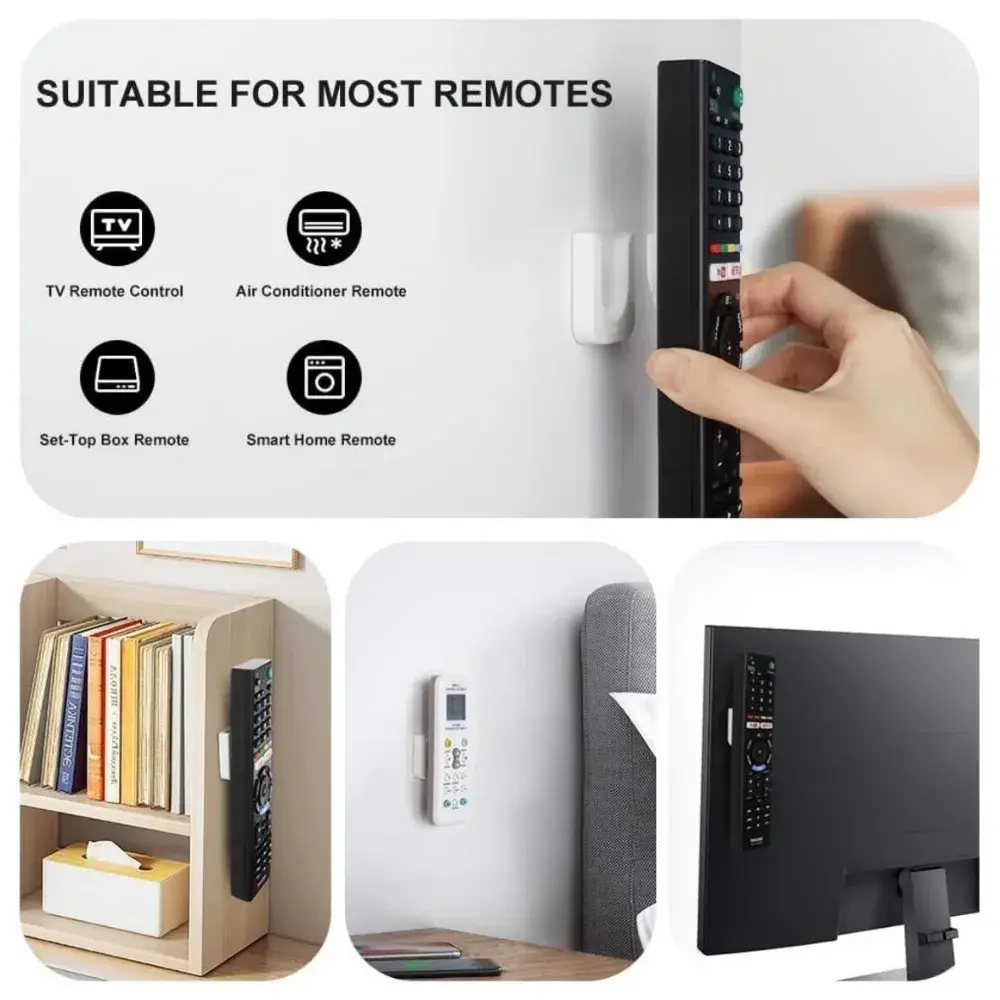 1-10 Pair Strong Magnetic Remote Control Bracket Non Perforated Wall Mounted Air Conditioning Remote Control Rack Storage Hook