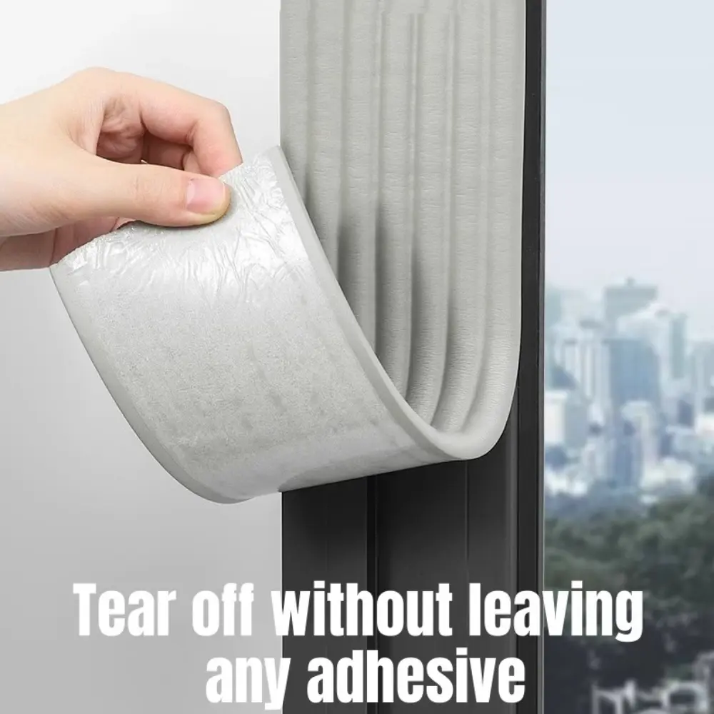 5Roll Acoustic Foam  Window Sealing Strip Self-adhesive for Door Window Windproof Tape Door Serl Gap Air Leakage Filling Strip