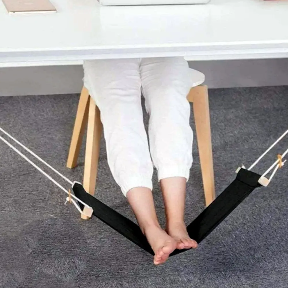 Creative Foot Hammock Portable Office Table Hanging Feetrest Pad Foldable Lazy Rest Foot Mat Universal Feet Pad Accessories