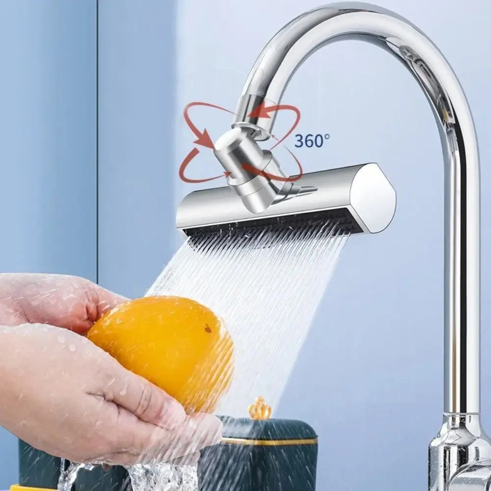Three Mode Kitchen Faucet Multi-function Sink Artifact Waterfall Water Outlet 360° Rotation Splash-proof Faucet Bubbler Booster