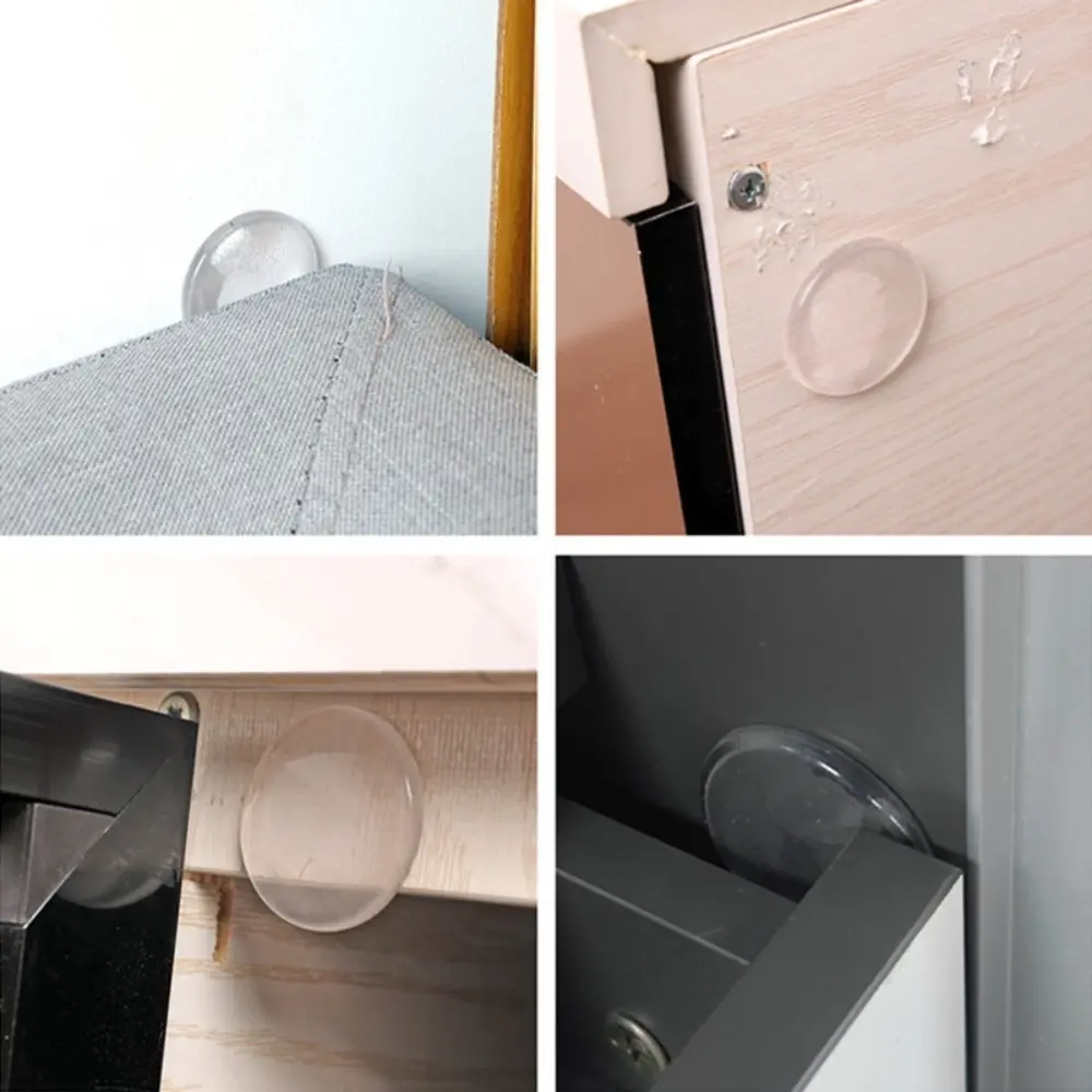 Silicone Door Stopper Wall Protectors Guards Self Adhesive Door Handle Cribs Bumper Stoppers Mute Stickers Furniture Pads