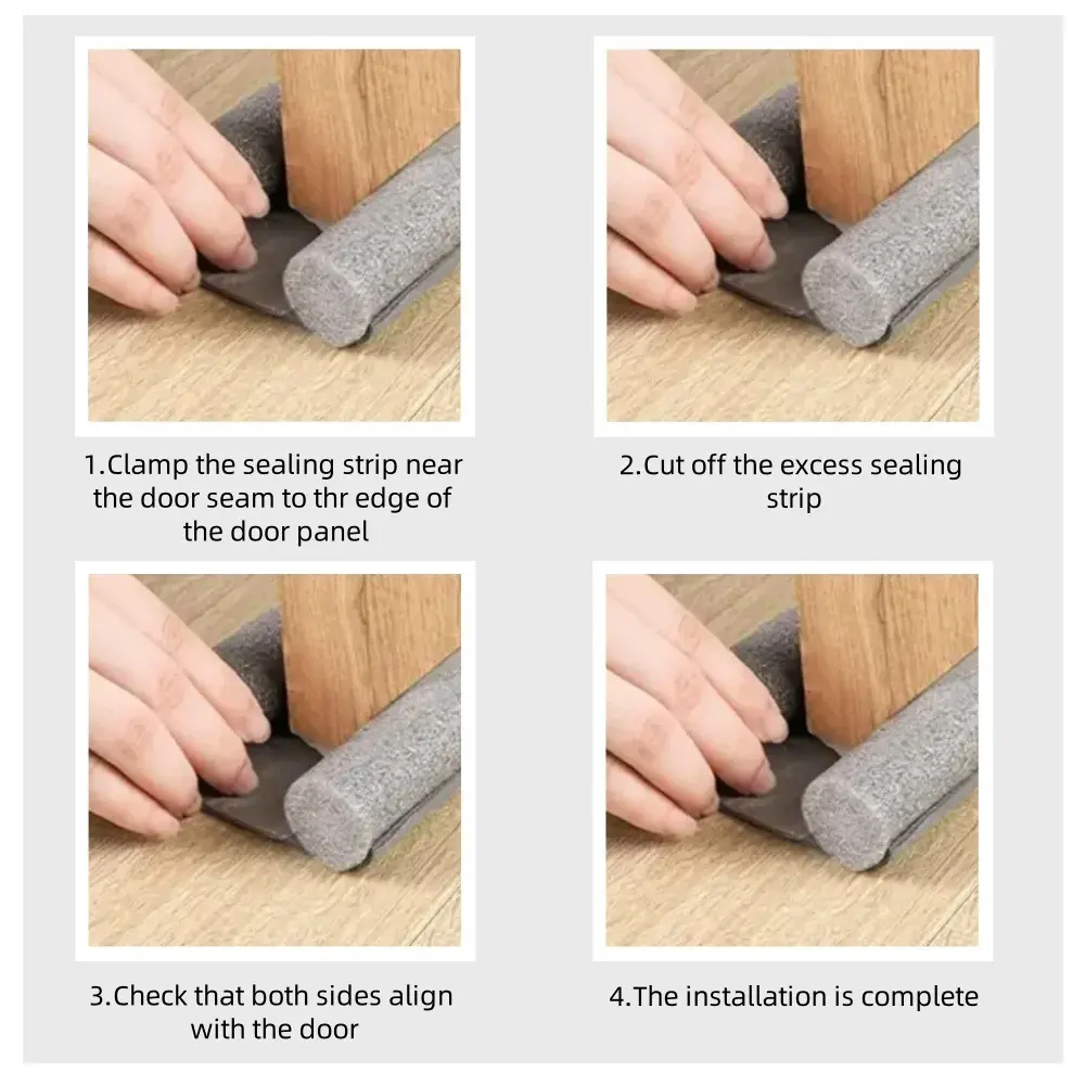 93cm Door Bottom Gap Sealing Strip Windproof Insect Proof Soundproof Noise Reducing Windproof Washable Foam Cotton Sealing Strip