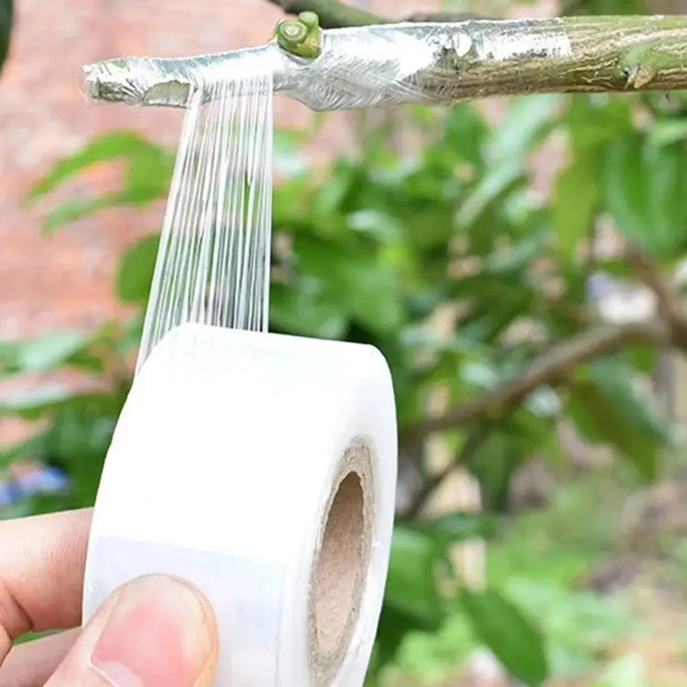 200M PE Grafting Tape Self-adhesive Stretchable Protective Film for Garden Tree Seedling Grafting 3/4/5cm Width Gardening Tools