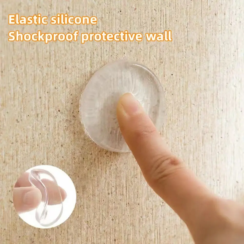 Silicone Door Stopper Wall Protectors Guards Self Adhesive Door Handle Cribs Bumper Stoppers Mute Stickers Furniture Pads