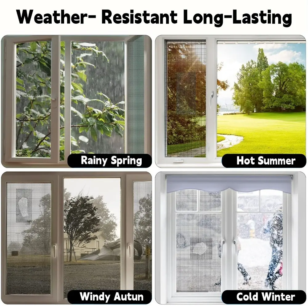 5x200cm Window Screen Repair Tape Window Screen Holes Repairing Tapes Self-adhesive Waterproof Window Anti-Insect Mosquito Mesh