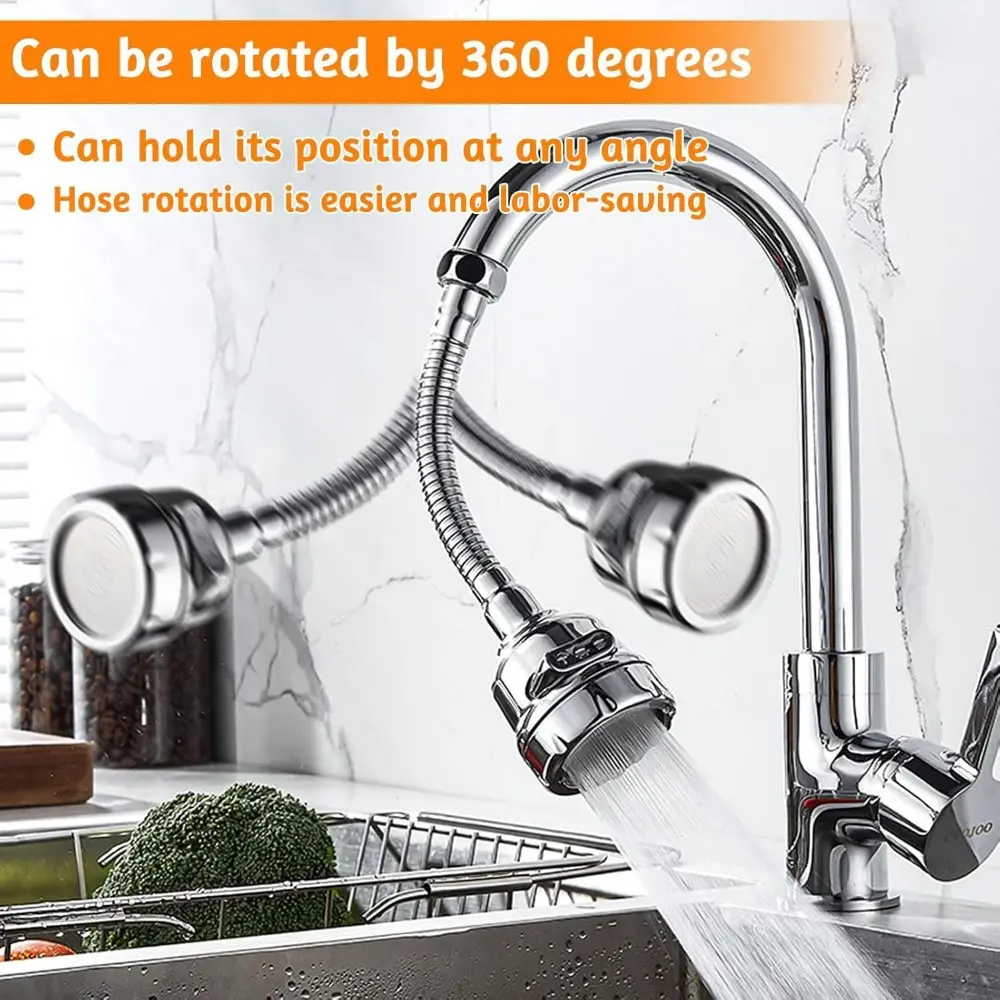 1PCS Kitchen Universal Faucet Booster Aerator 2/3 Mode 360 Degree Electroplating Extender Bathroom Kitchen Water-saving Faucet