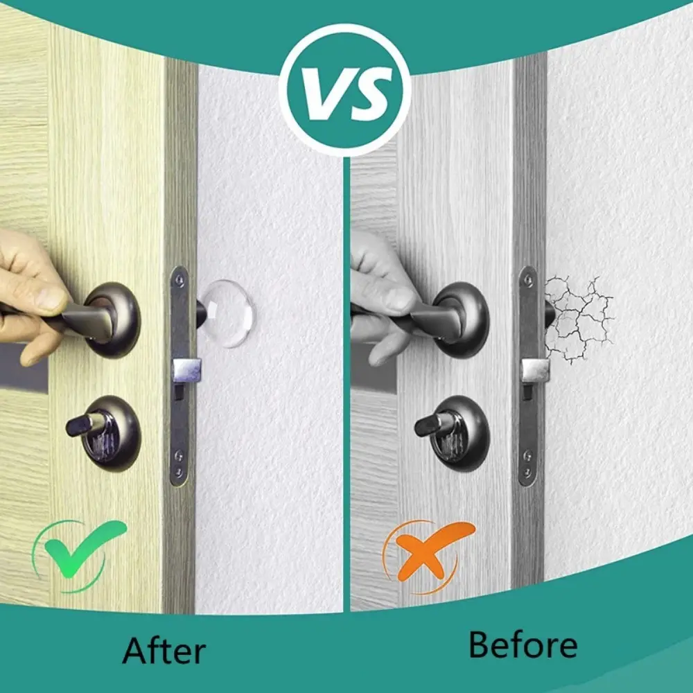 Silicone Door Stopper Wall Protectors Guards Self Adhesive Door Handle Cribs Bumper Stoppers Mute Stickers Furniture Pads