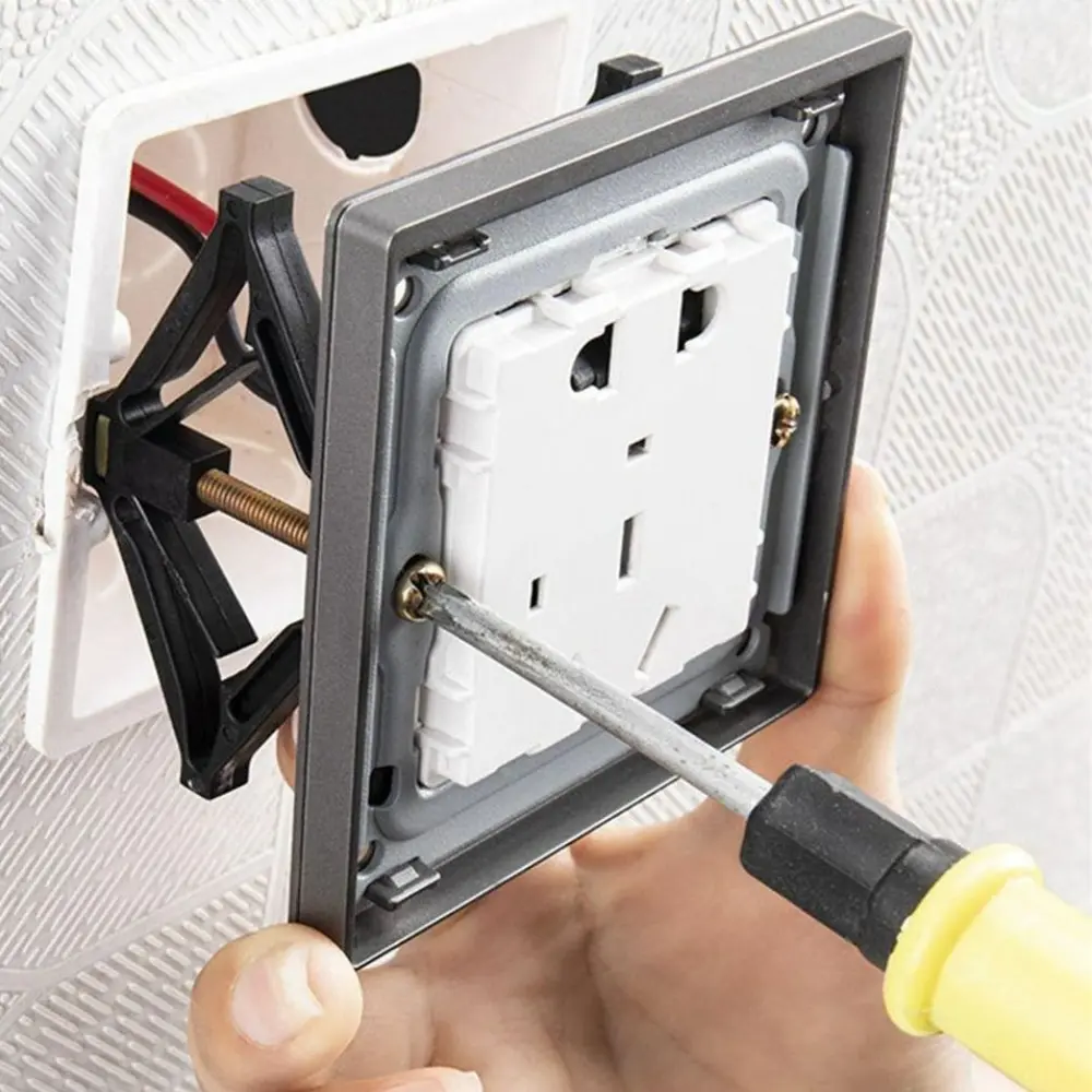 86mm Cassette Repairer Dark Box Switch Old Socket Boxes Replacement Fixing Support Wall Bottom Box Restorer Support Rod